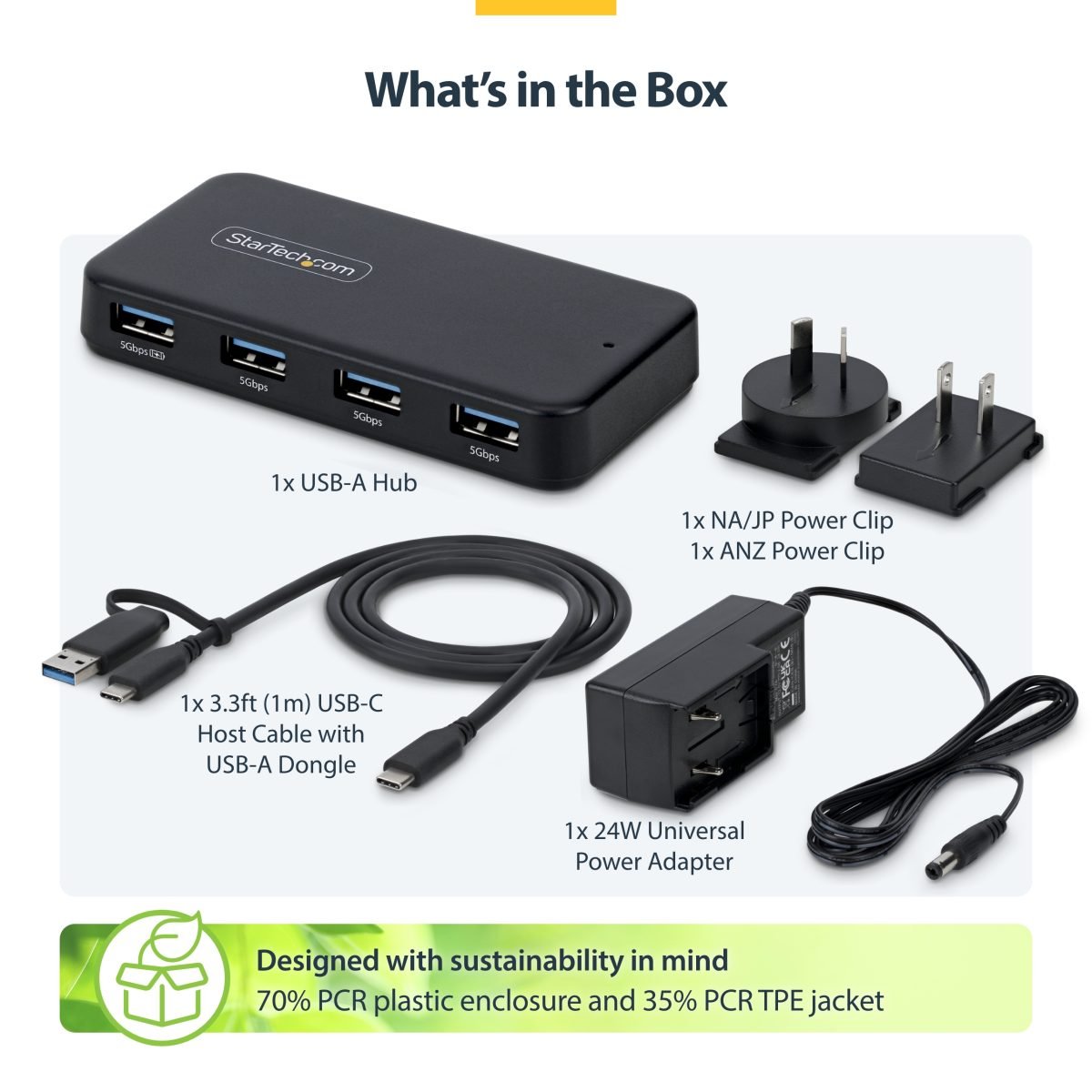 Startech.com 4 Port USB A Hub 5Gbps ST4300USB3V2-NA