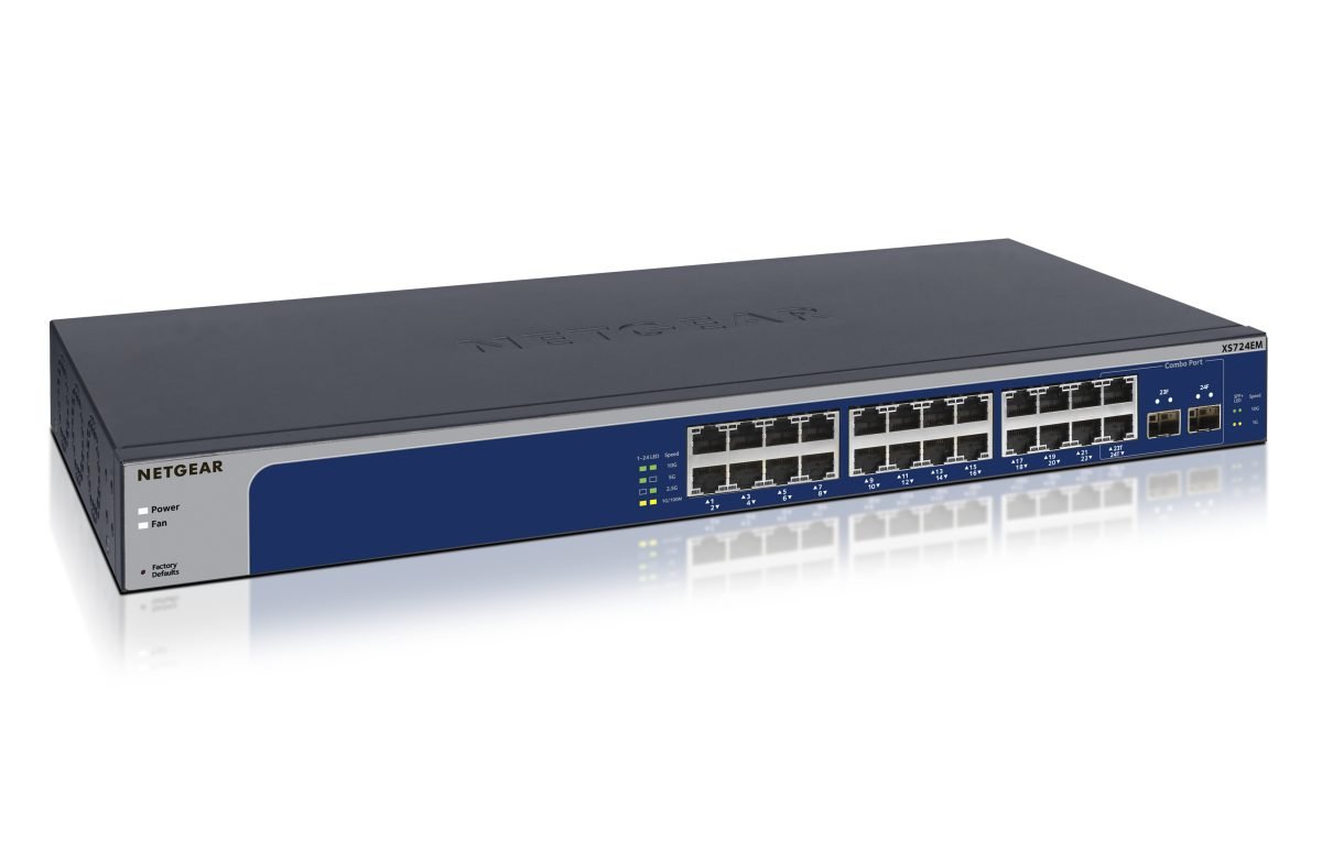NETGEAR 24PT MGIG Easy Smart Switch XS724EM-200NAS