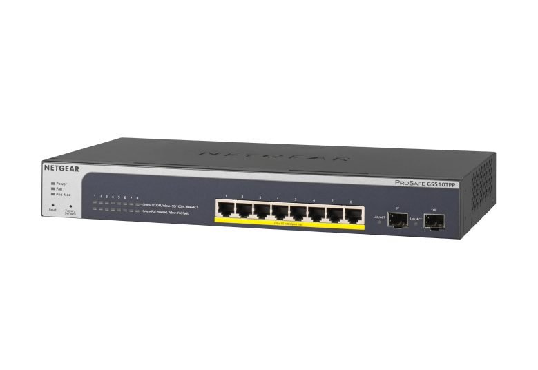 NETGEAR Smart 8P Gig PoE 2 SFP 190Watt GS510TPP-100NAS