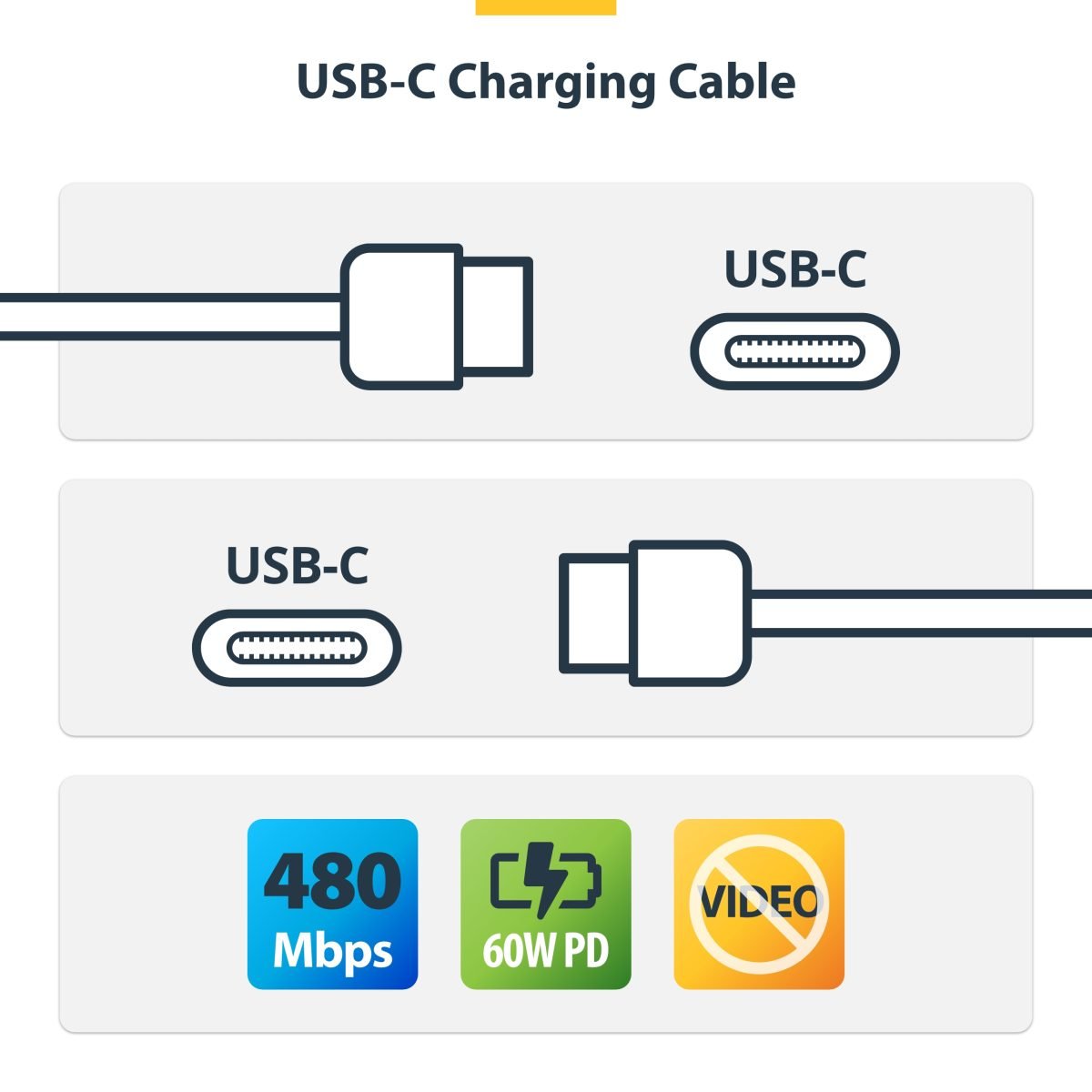 Startech.com 10ft White USB C Cable USB2CC10FWHE