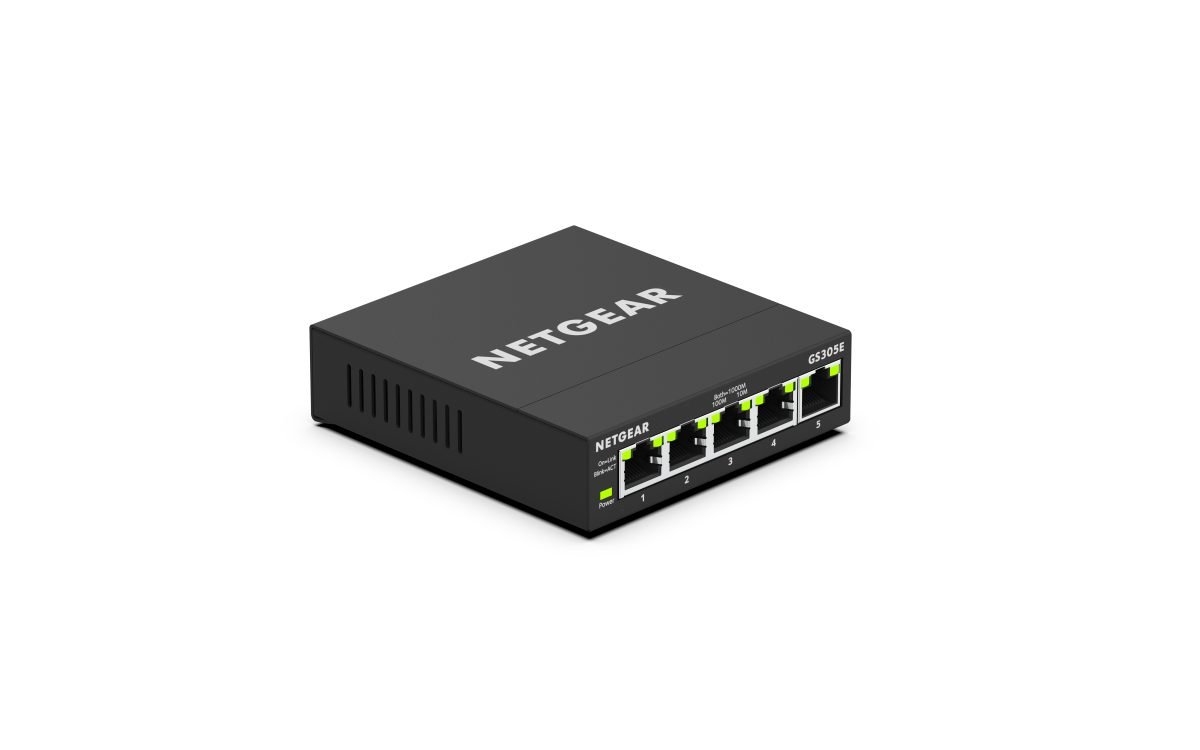 NETGEAR 5-port Gigabit Plus Switch GS305E-100NAS