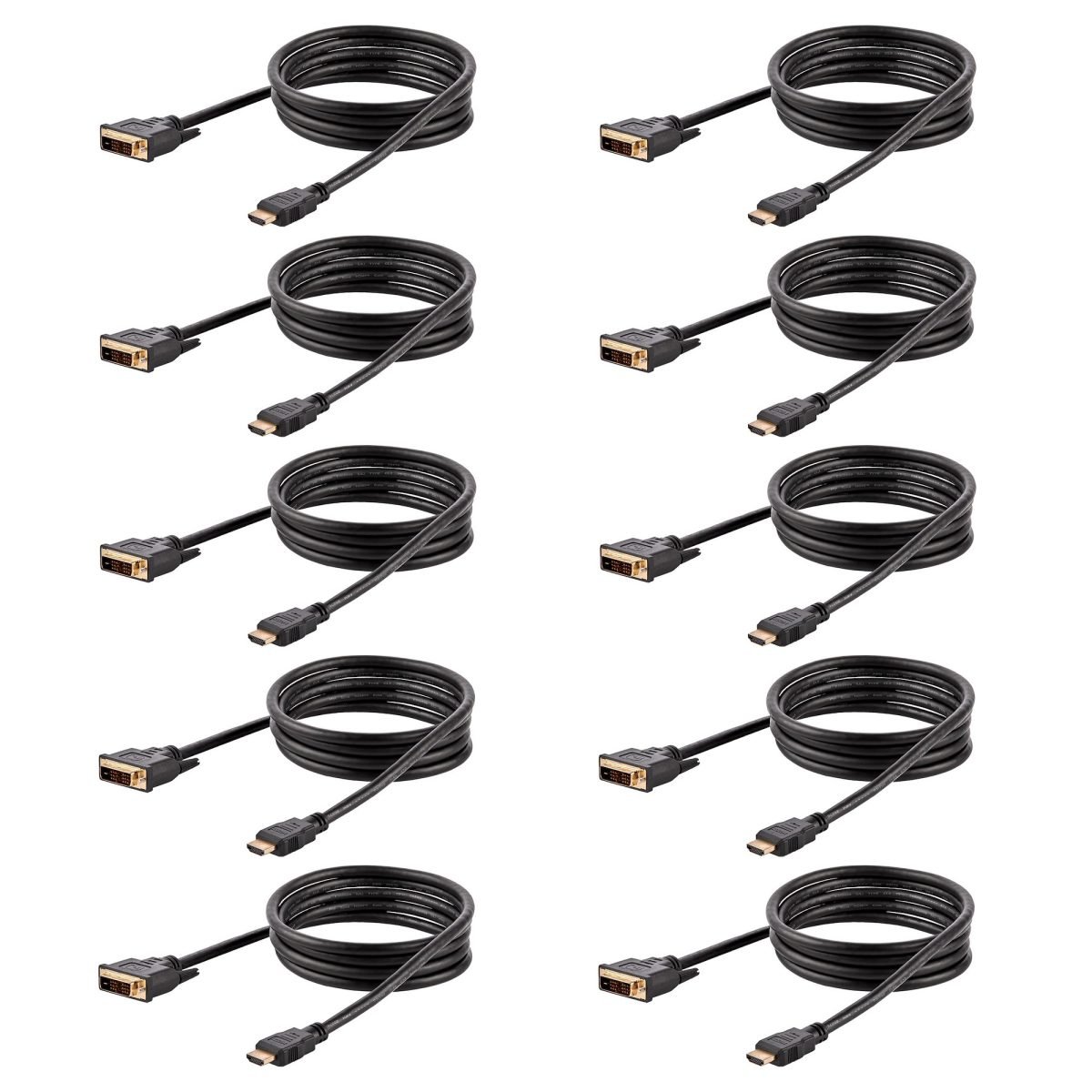Startech.com HDMI to DVI Cable 10 Pack HDMIDVIMM610PK