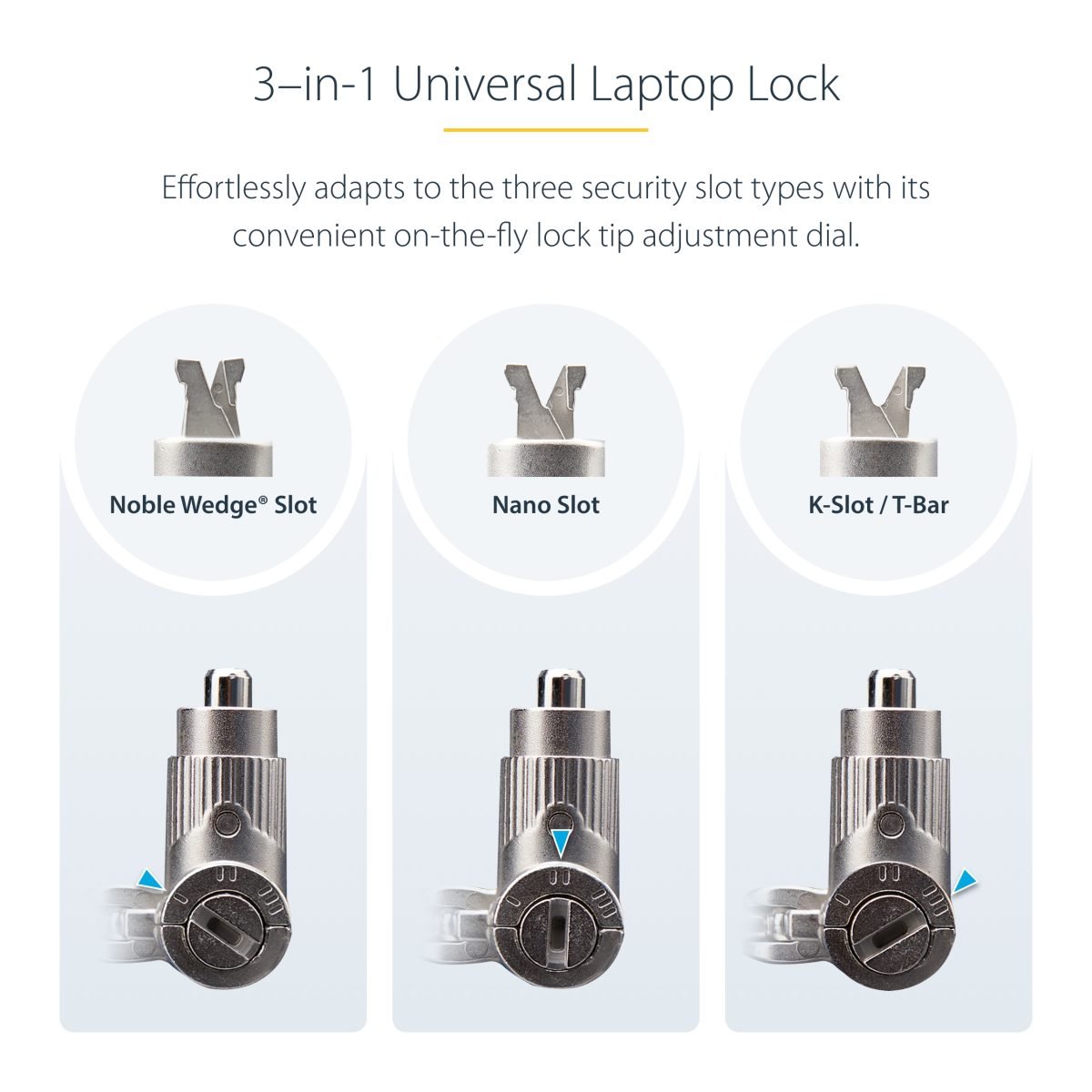 Startech.com Universal Laptop Lock 3 in 1 UNIVK-LAPTOP-LOCK