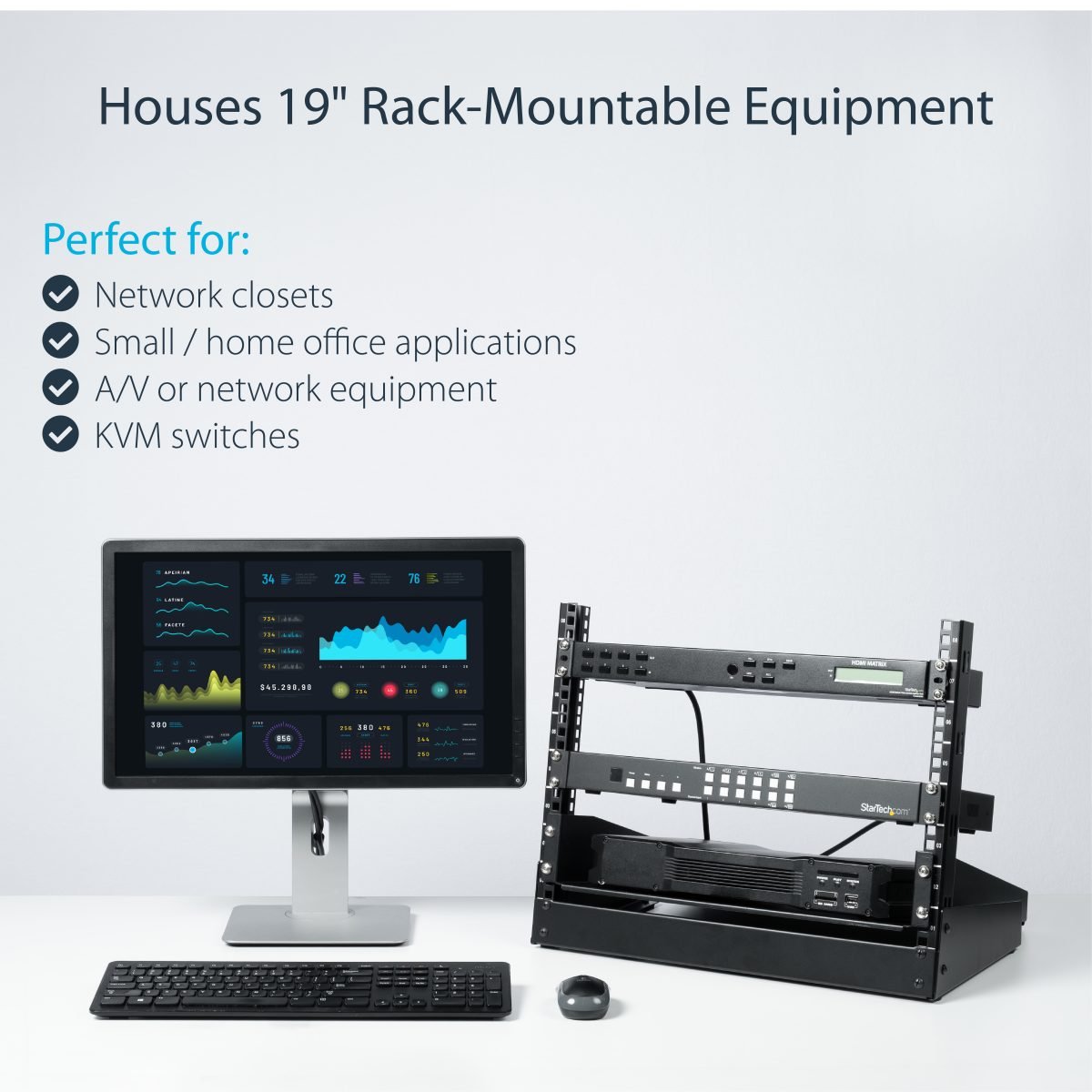 Startech.com 8U Desktop Rack 2 Post TAA RK8OD