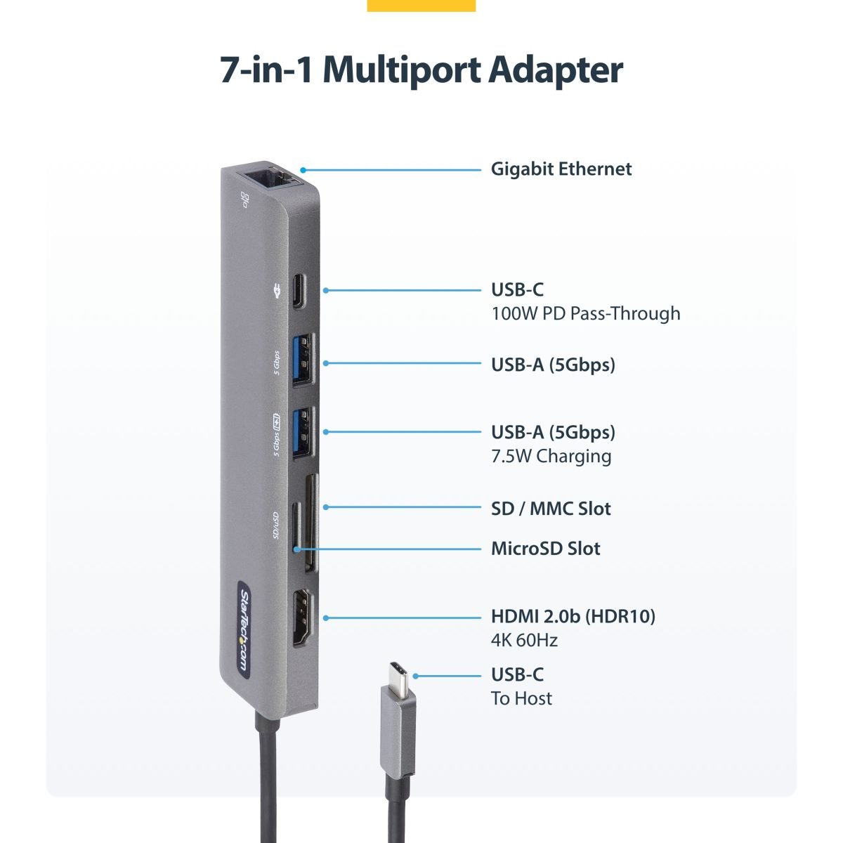 Startech.com USB C Multiport Adapter 4K DKT30CHSDPD1
