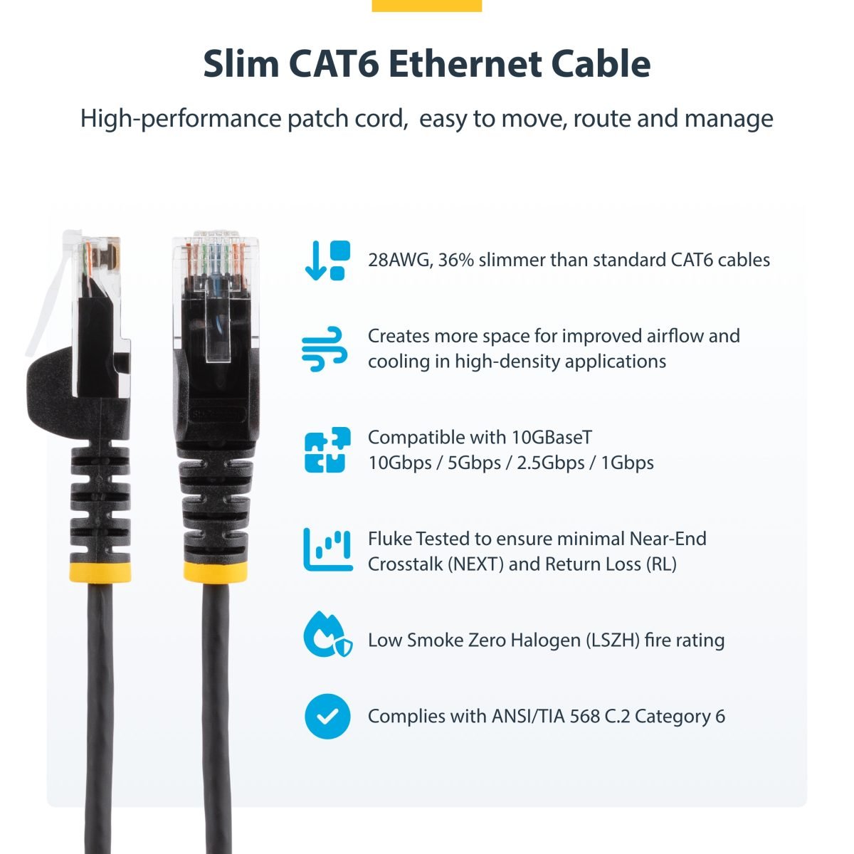 Startech.com 6 ft Slim CAT6 Cable Gray N6PAT6GRS