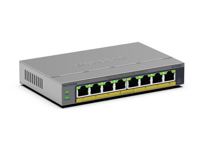 NETGEAR 8-P Gig Easy Smart PoE+ Switch GS108EP-100NAS