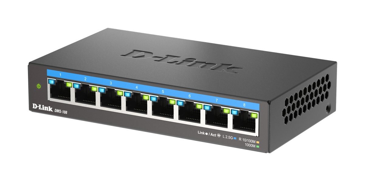 D-Link Systems 8 Port 2.5 Multi Gig Switch DMS-108