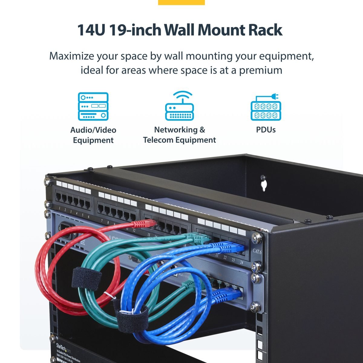Startech.com 14U Wall Mount Bracket RACK-14U-14-BRACKET