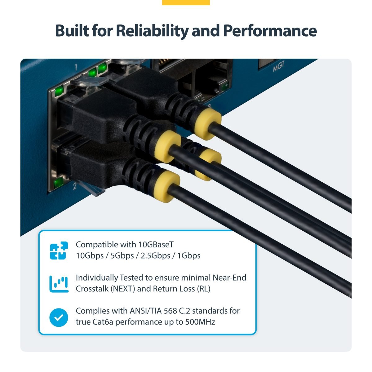 Startech.com 3ft Ultra Slim CAT6a Cable N6APATUTP34BKS-3FT