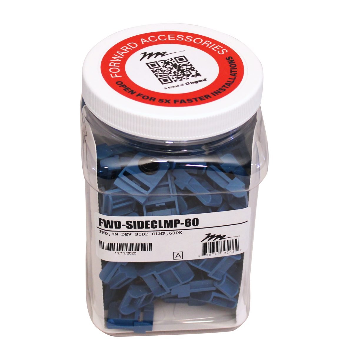 Middle Atlantic FWD,SM DEV SIDE CLMP,60PK FWD-SIDECLMP-60