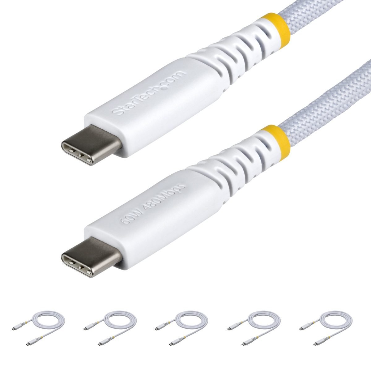 Startech.com 5-Pack USB-C Charging Cable USB2CC3FNCBRWH5PK