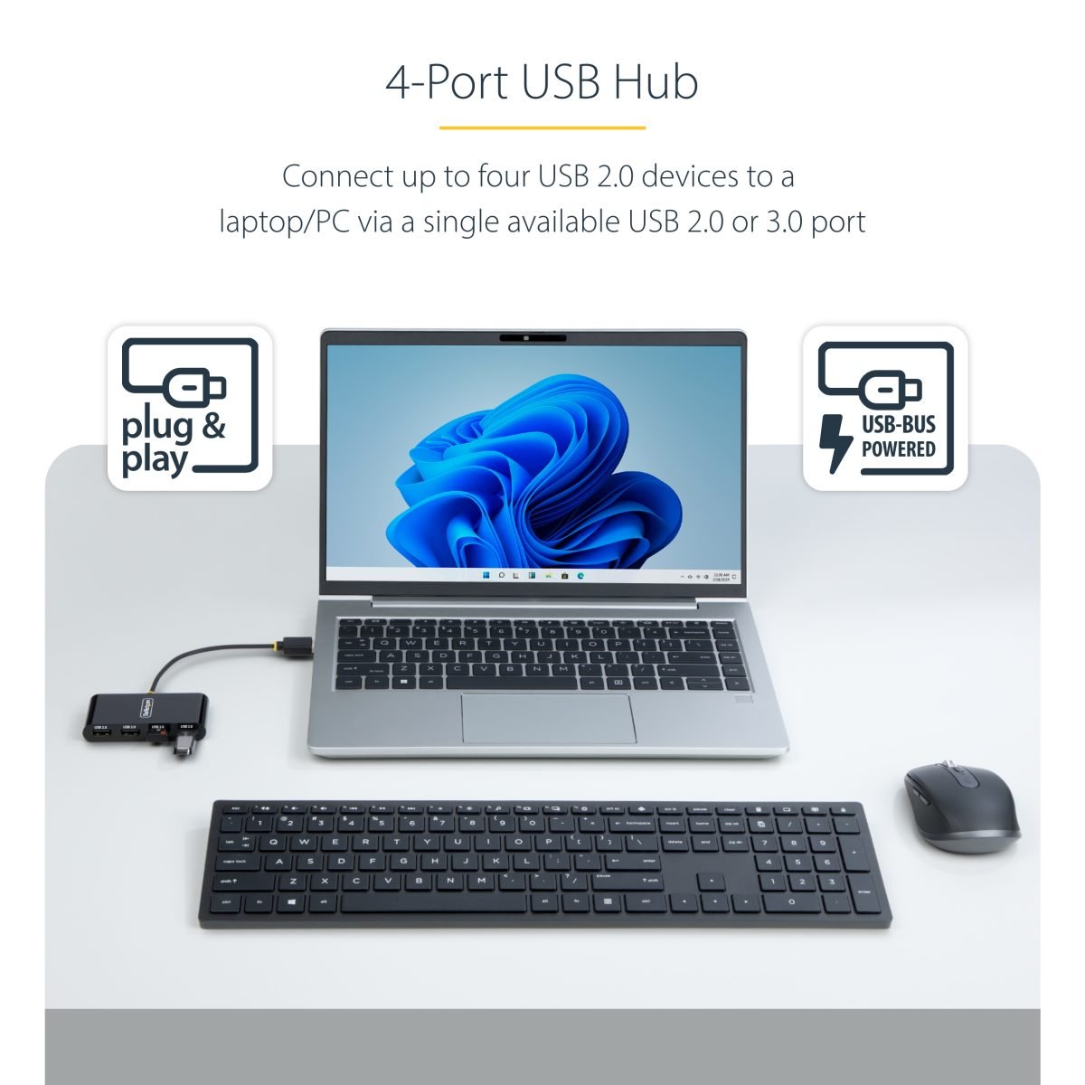 Startech.com 4-Port USB 2.0 Hub, Compact ST4200MINI2-USB-HUB
