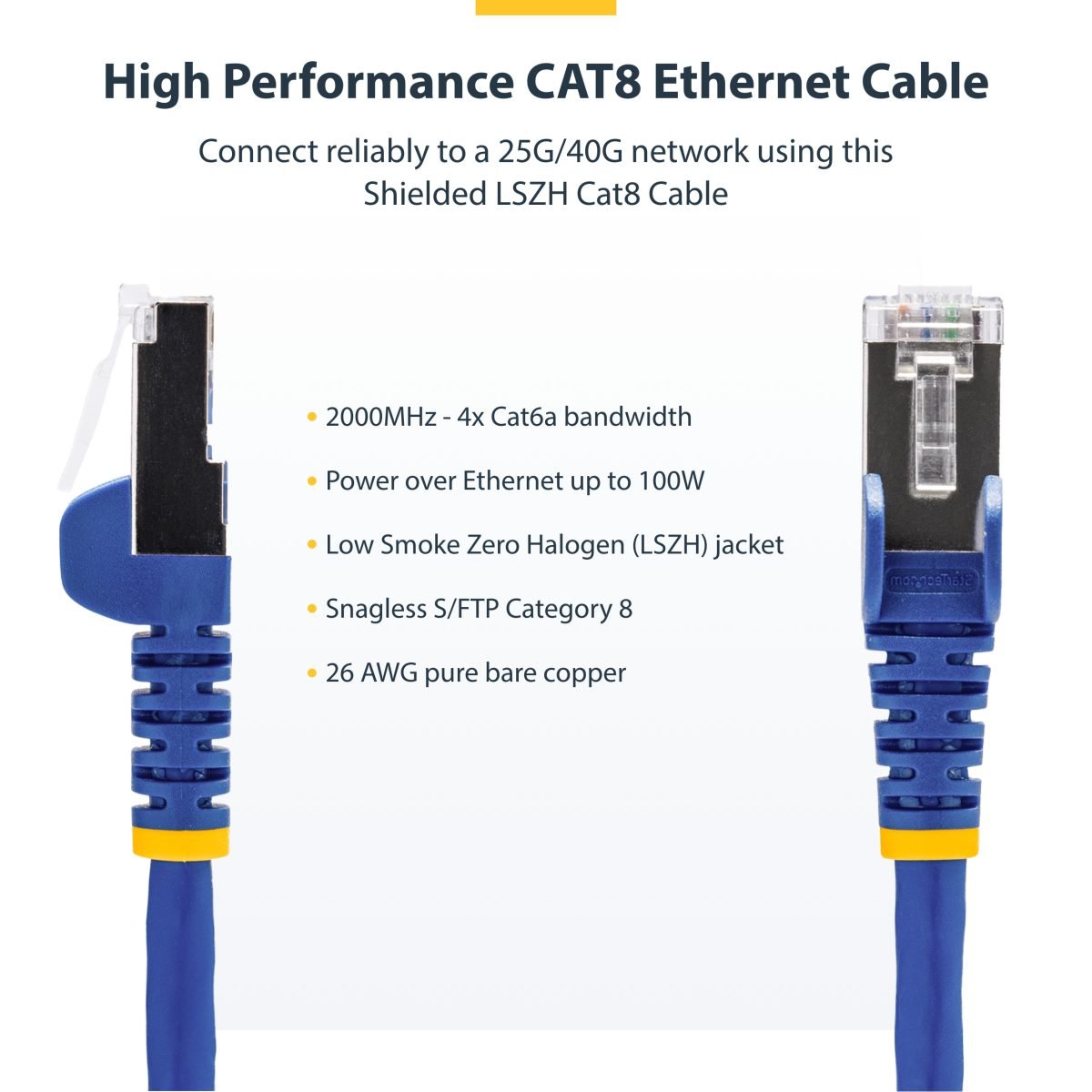 Startech.com CAT8 Ethernet Cable LSZH NLBL-6F-CAT8-PATCH