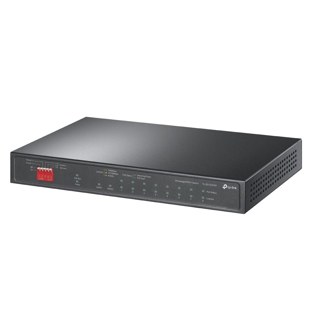 TP-Link 10 Port Gig PoE+ DesktopSwch TL-SG1210PP
