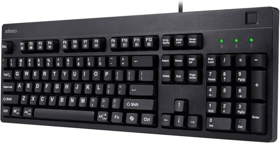 Adesso Antimicrobial Fingerprint Kybd AKB-630FB-TAA