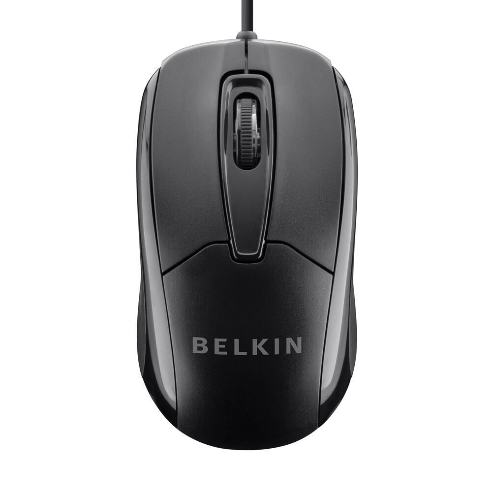 Belkin Wired Ergonomic USB Mouse Blk F5M010QBLK