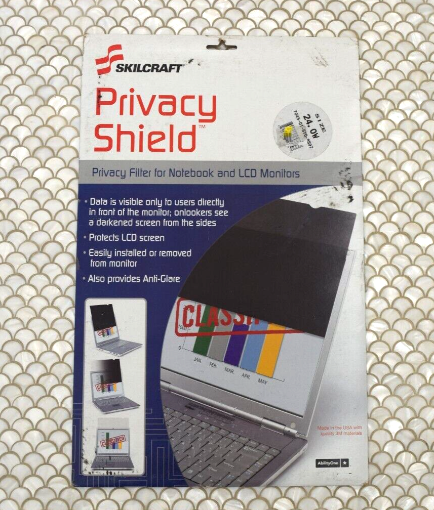 AbilityOne SKILCRAFT Privacy Filter, Notebook, 12.1" Widescreen 7045-01-570-8909