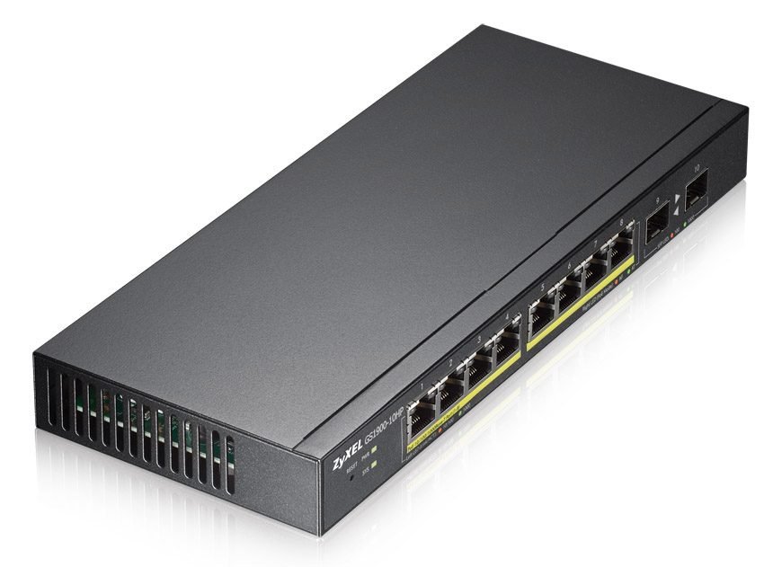 ZyXEL Communications 8 Port GbE PoE Web Switch GS1900-10HP