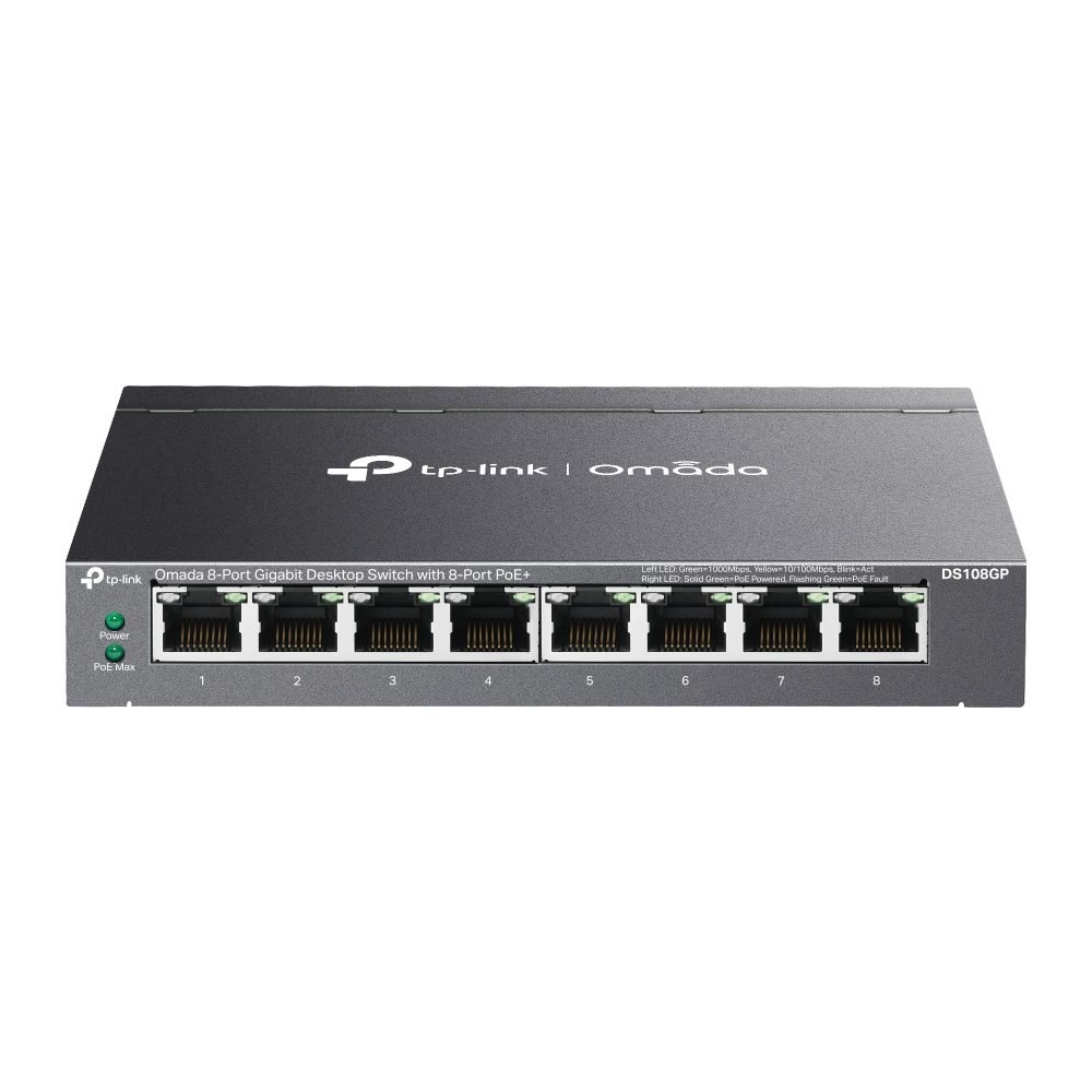 TP-Link 8 Port Gig Desktop Switch PoE+ DS108GP