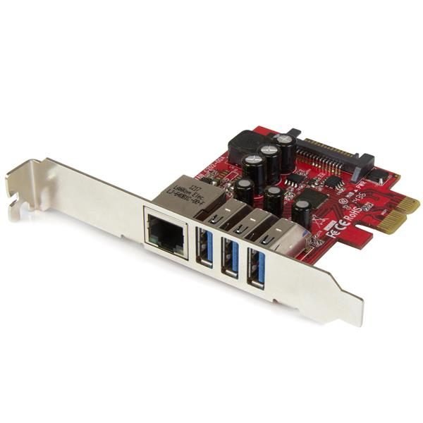Startech.com 3 Port PCIe USB 3.0 Card + GbE PEXUSB3S3GE