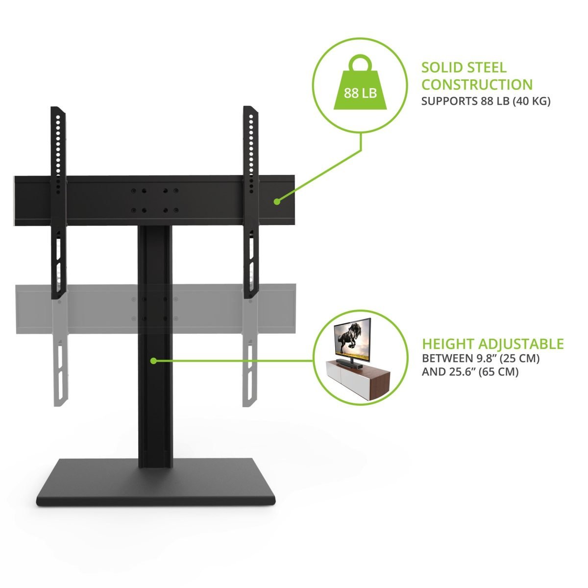 Kanto Living Adjustable Tabletop TV Mount TTS100