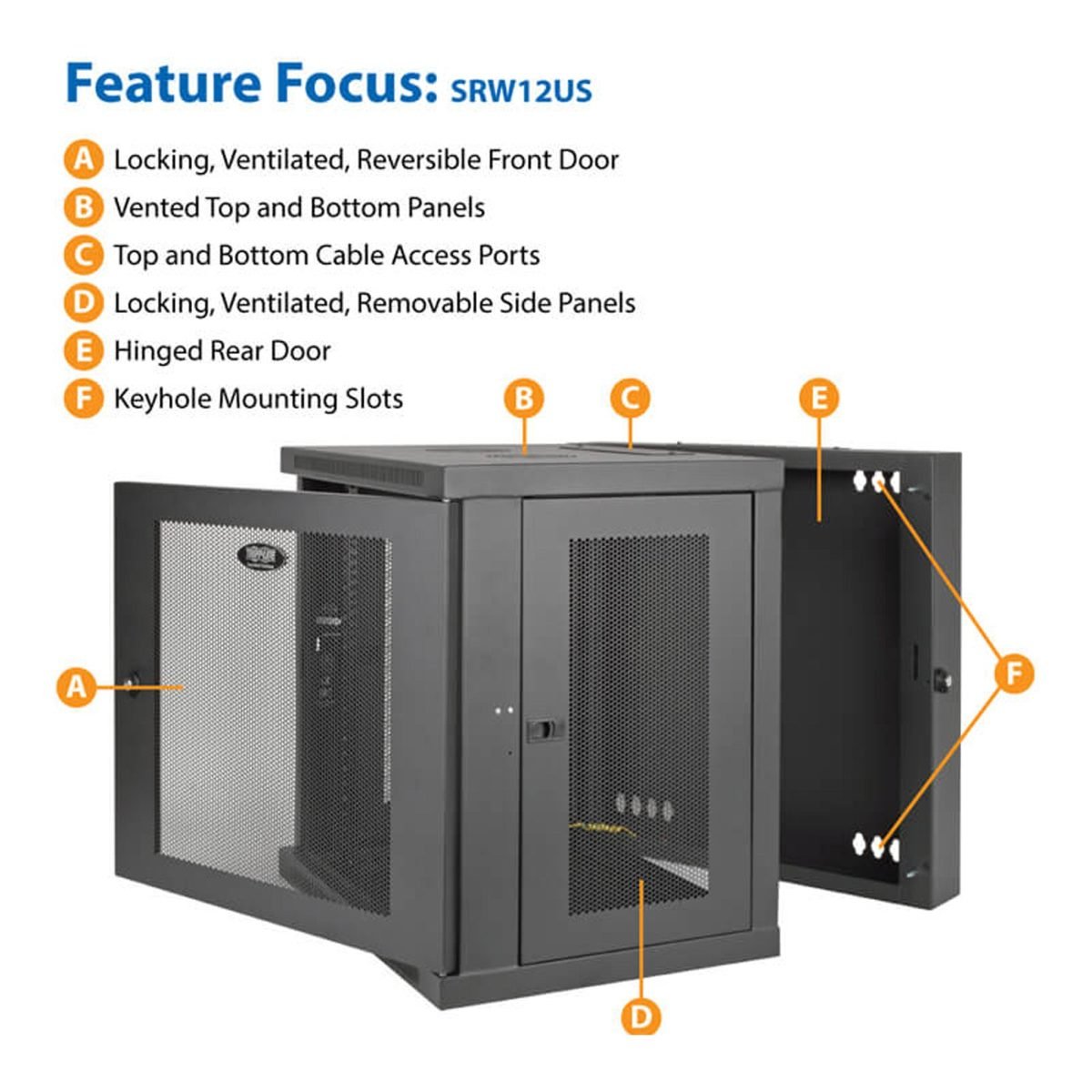 Eaton SmartRack 12U Wall Mount Enclo SRW12US