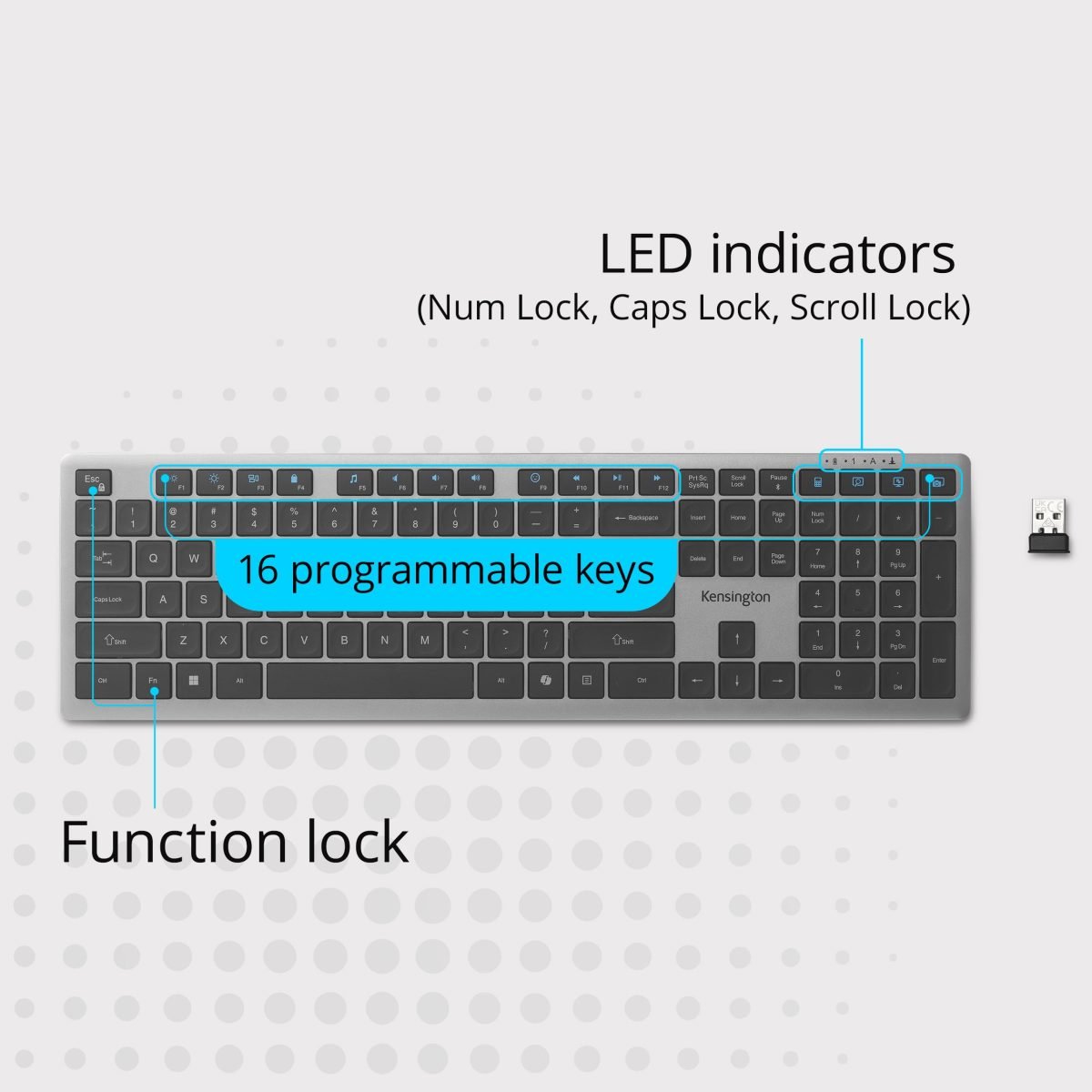 Kensington KB535 EQ Rchrgbl Mlti Dvc KB K75408NA