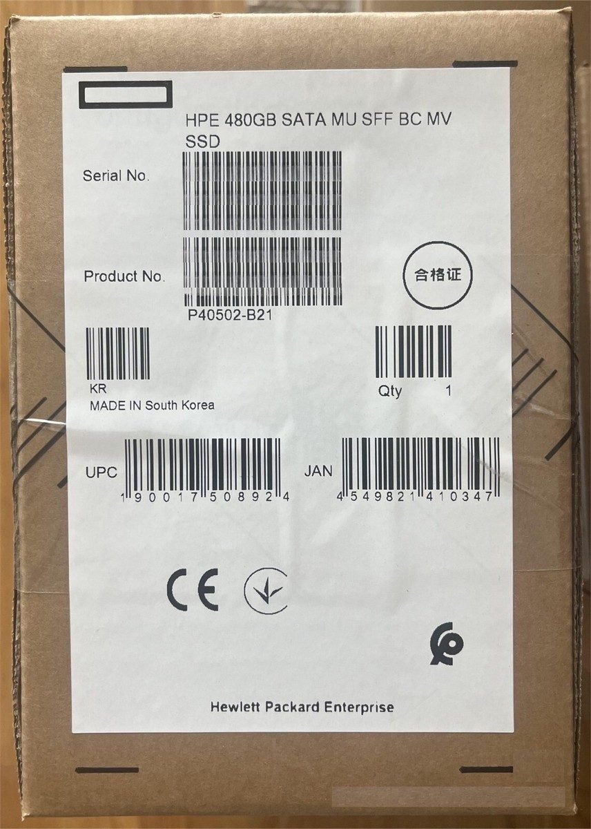 HPE 480GB SATA MU SFF BC MV S P40502-B21