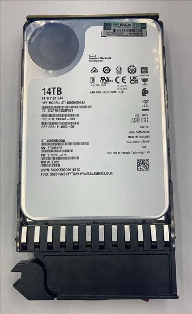 HPE MSA 14TB SAS 7.2K LFF 512e HDD R0Q21A