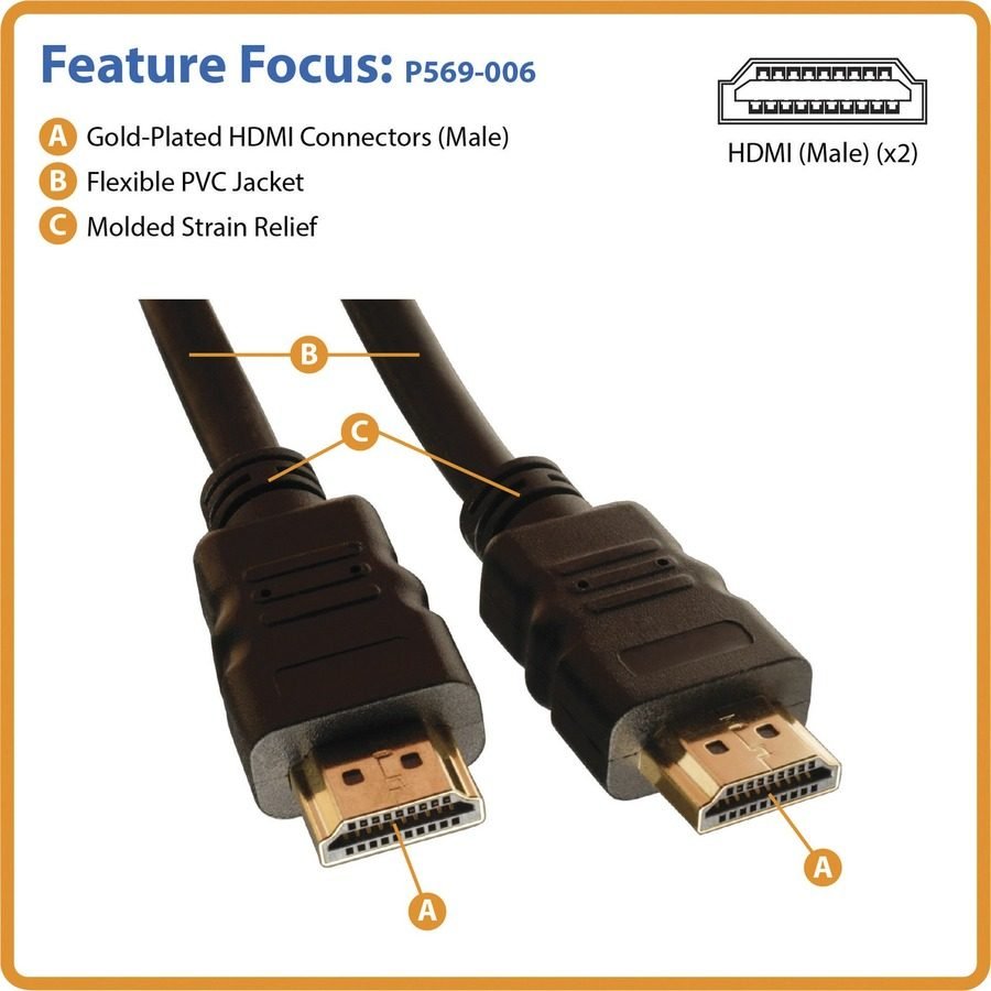 Eaton 16ft Hi Speed w Ethernet HDMI P569-016
