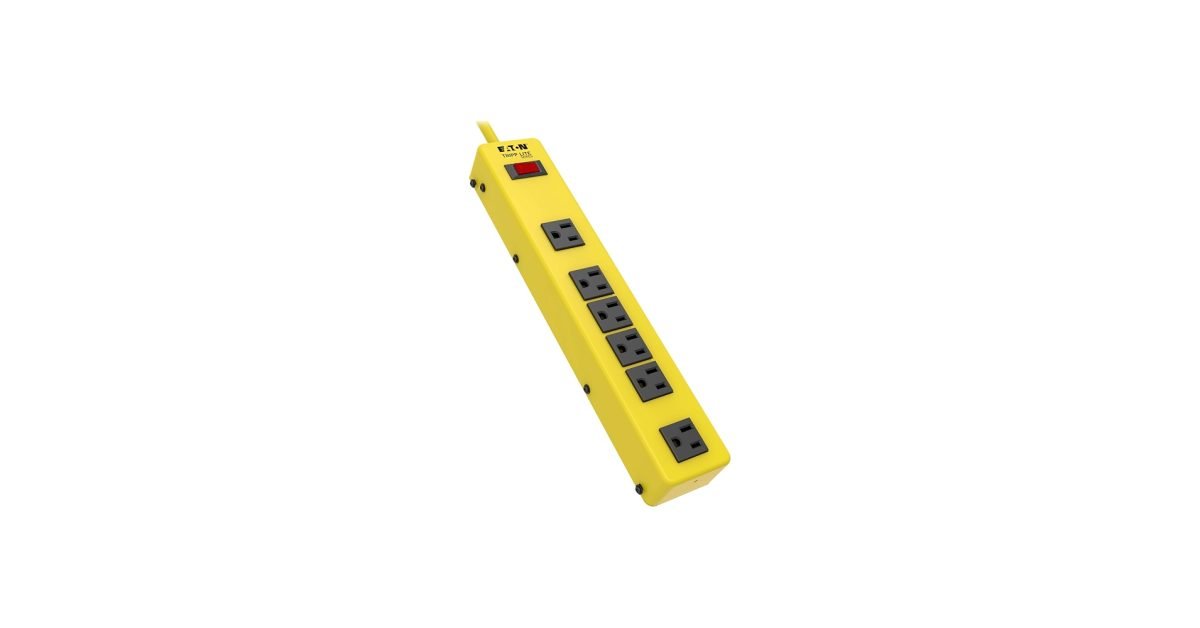 Eaton 6 Outlet 9#039;c Safety Pwr Strip TLM626NS