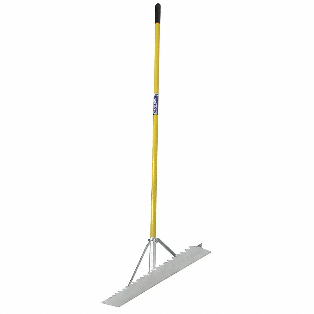 AbilityOne SKILCRAFT Asphalt Lute, Aluminum Head, Industrial Grade, 67" Fiberglass Handle, 5120-01-611-8052