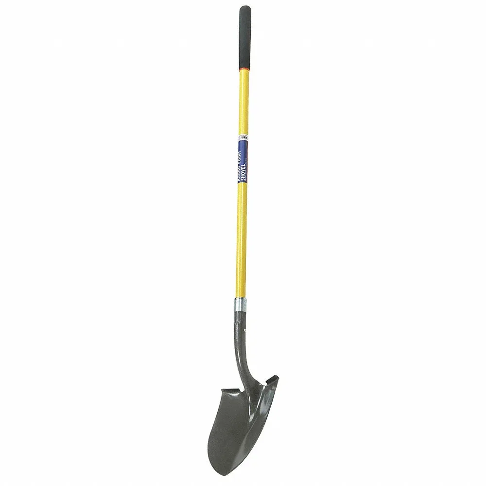 AbilityOne SKILCRAFT Shovel, Round Point, Closed Back, Industrial Grade, 48" Fiberglass Handle, 5120-01-611-8059