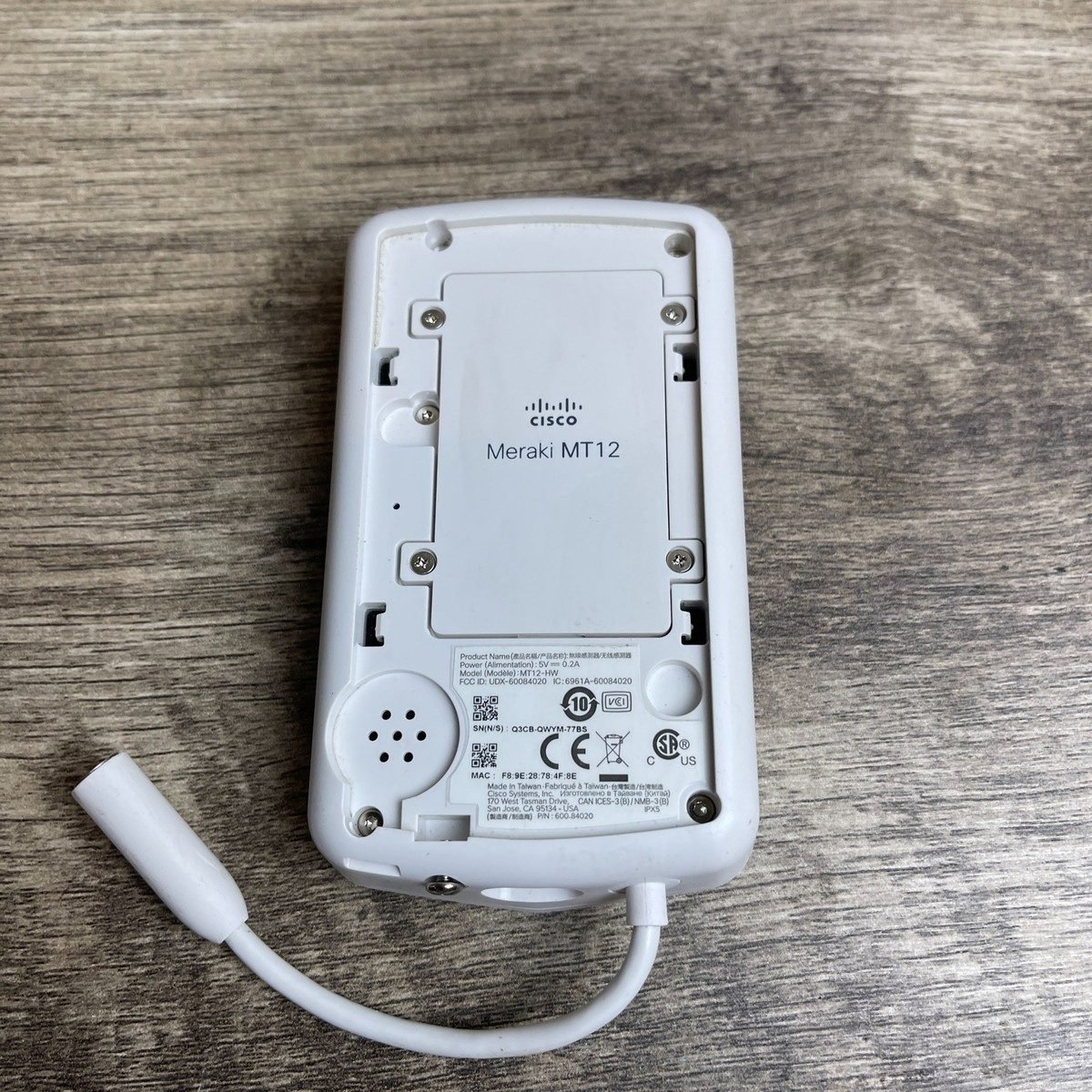 Cisco Meraki MT12 Indoor Water Leak Sensor MT12-HW