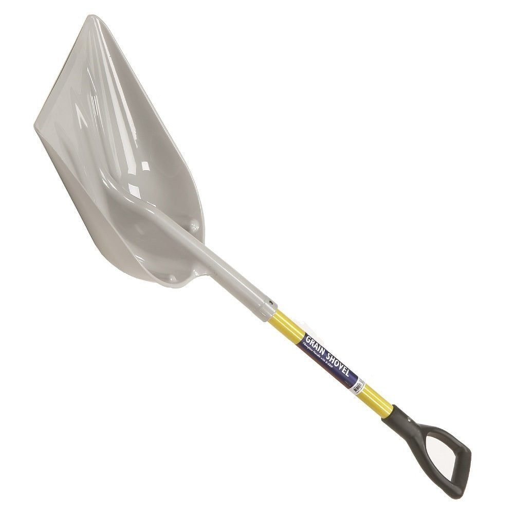 AbilityOne SKILCRAFT Shovel, Grain, ABS Scoop, Industrial Grade, 29" Fiberglass Handle, D-Grip 5120-01-611-8078