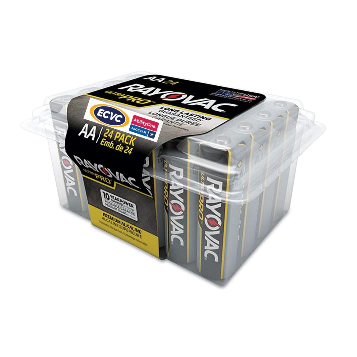 AbilityOne Battery, Non-Rechargeable, AAA, 1.5V, Alkaline, NEDA 24A, PG/4 6135-01-446-8308