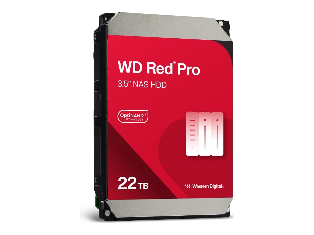 WESTERN DIGITAL-DESKTOP SINGLE 22TB SATA RED PRO 3.5IN WD221KFGX