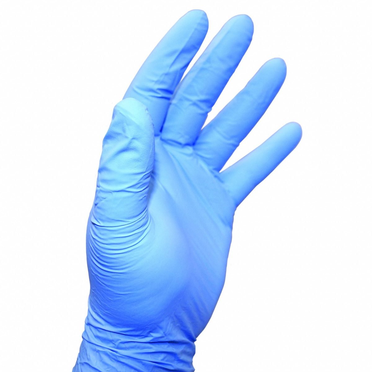 AbilityOne SKILCRAFT Gloves, Exam, Powder-Free, Nitrile, Textured, Skyblue, Chemo-tested, Small