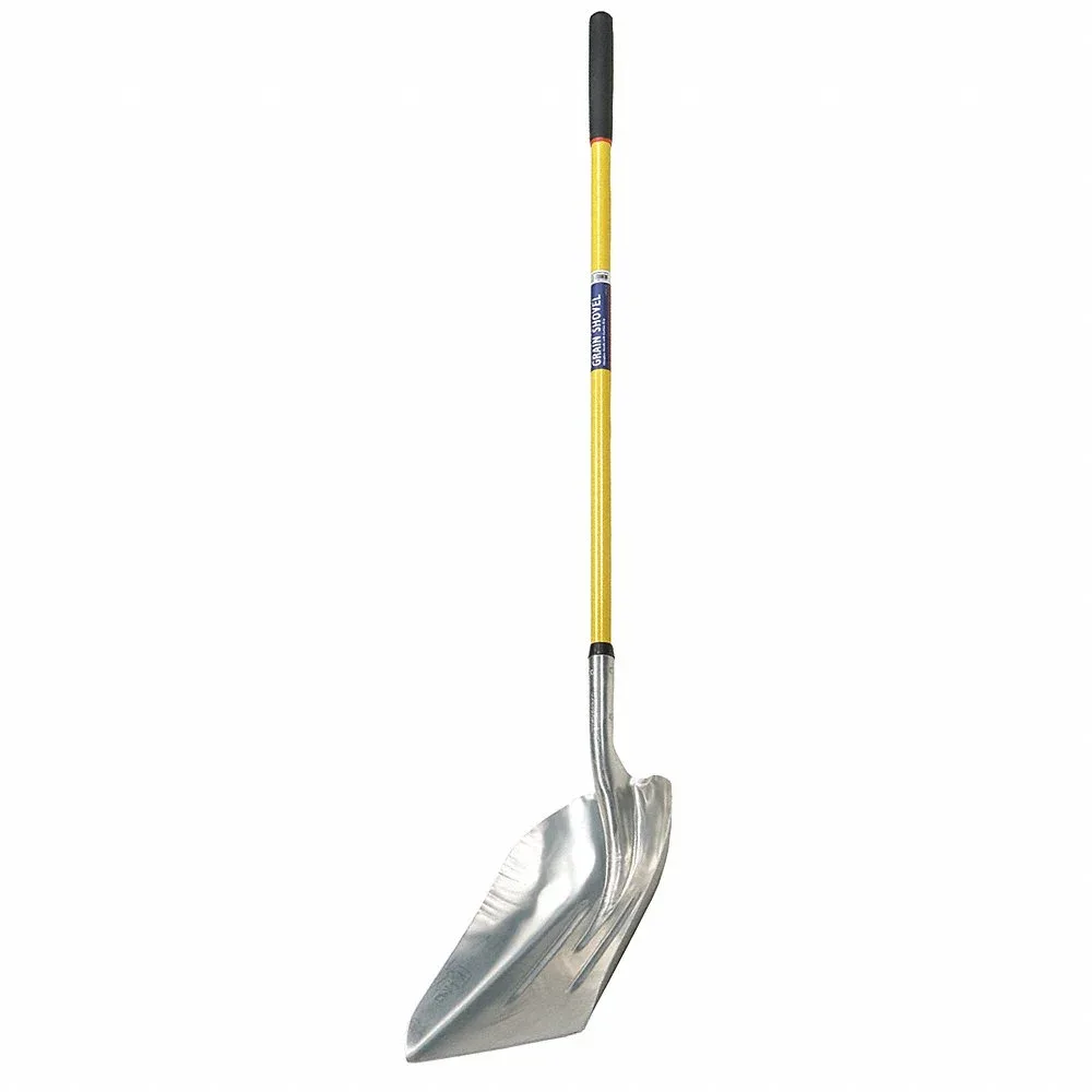 AbilityOne SKILCRAFT Shovel, Grain, Aluminum Scoop, Industrial Grade, 51" Fiberglass Handle, 5120-01-611-8073