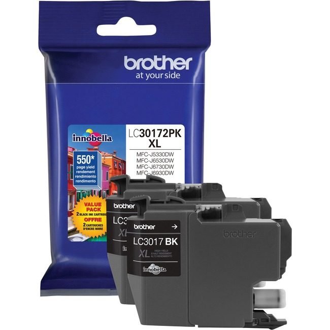 Brother International Crtdgs MFCJ6530DW Hy Black 2 Pack BRTLC30172PK