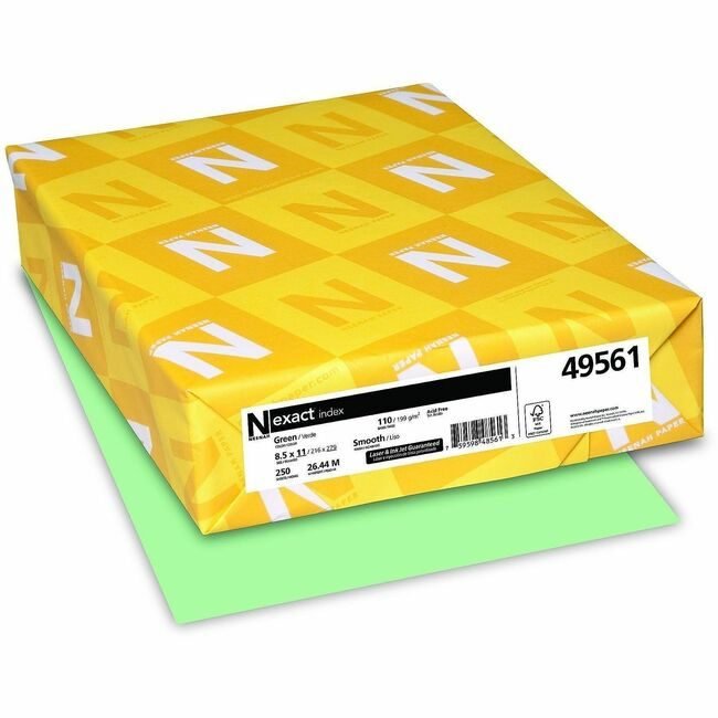 Neenah Paper, Inc. Astrobrights Letter 250 Pack 110# Green WAU49561