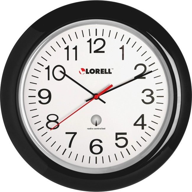 Lorell Clock Wall 13.25" Black LLR60994