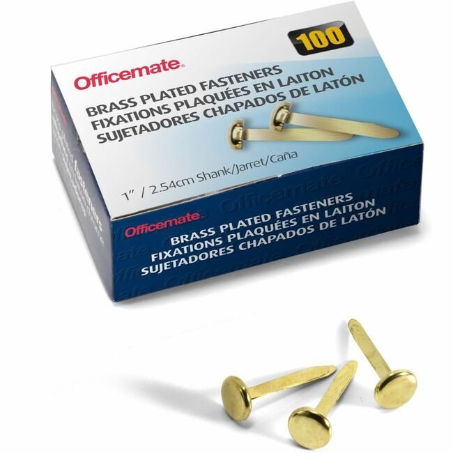 Officemate Fastener Brass Rnd Head 1" OIC99814