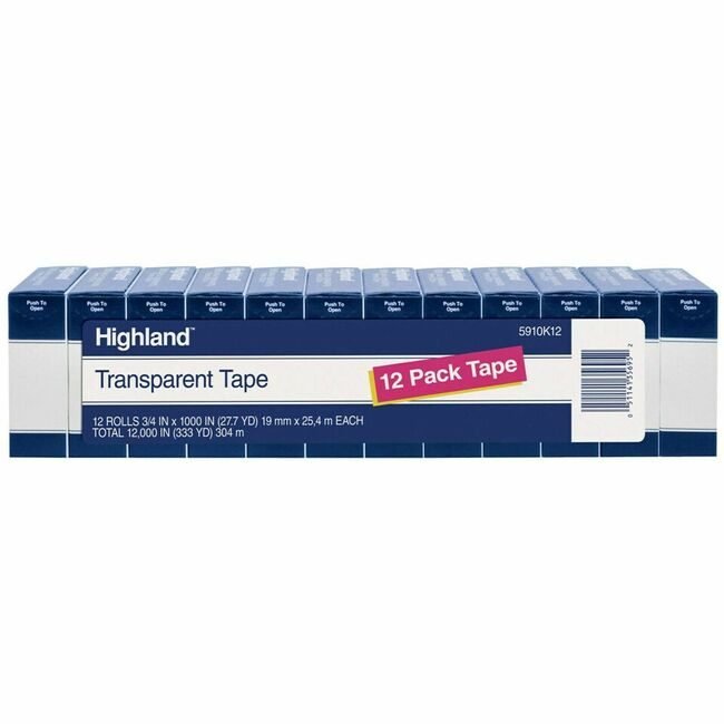 3M Company Transparent Tape 1" CORE Cle MMM5910K12