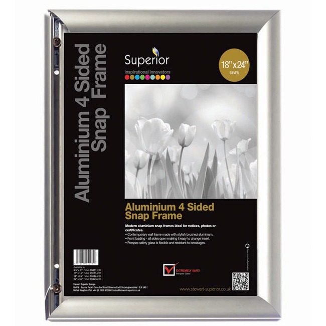 Stewart Superior Seco Snapframe Almnm 18X24 Svr SSCSN1824NEW