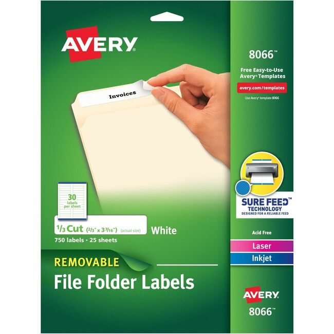 Avery Products Corporation Label File Fldr Remove We AVE8066