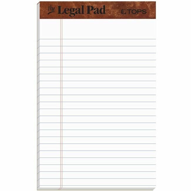 TOPS Products Pad Jr Legal 5X8 50SH We TOP7500