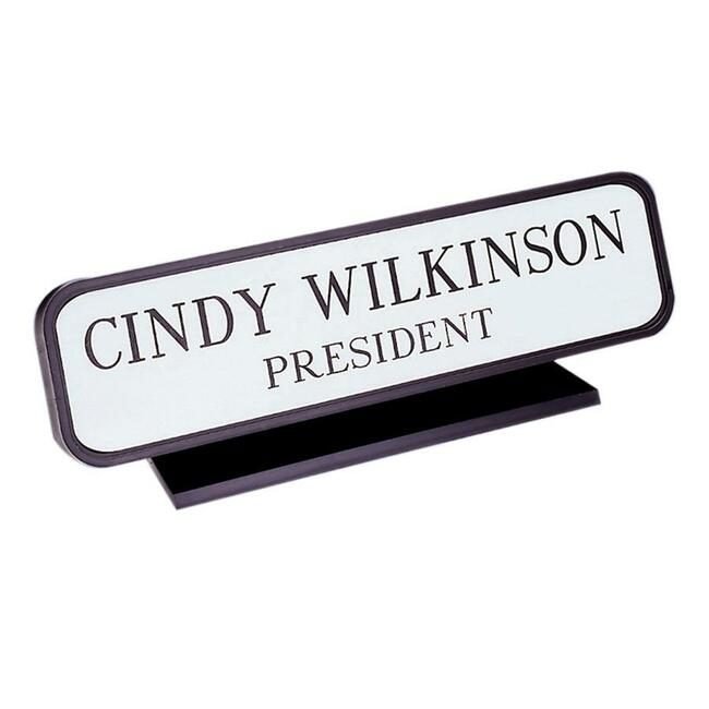 Xstamper Sign Desk Designer 2X8 Black XSTK20