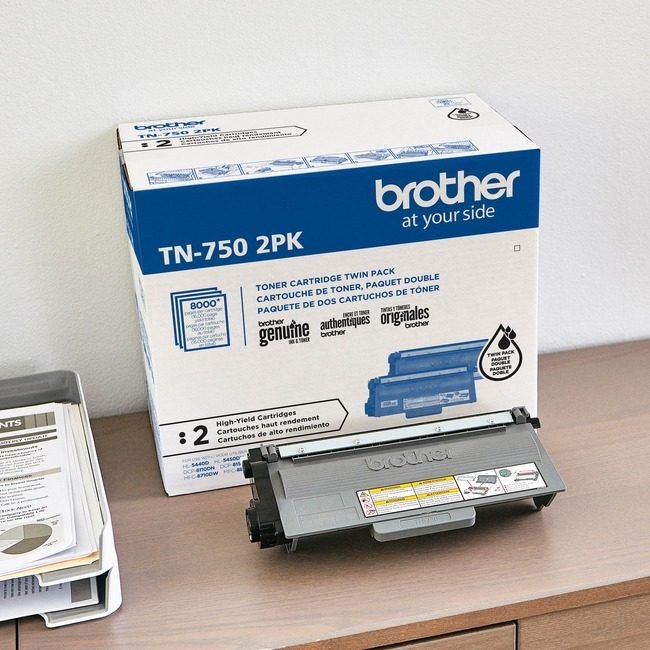 Brother International Crtdg TN750 Black 2 Pack BRTTN7502PK